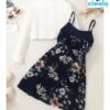 Conjunto Floral con Cárdigan – 2 Piezas para Niñas