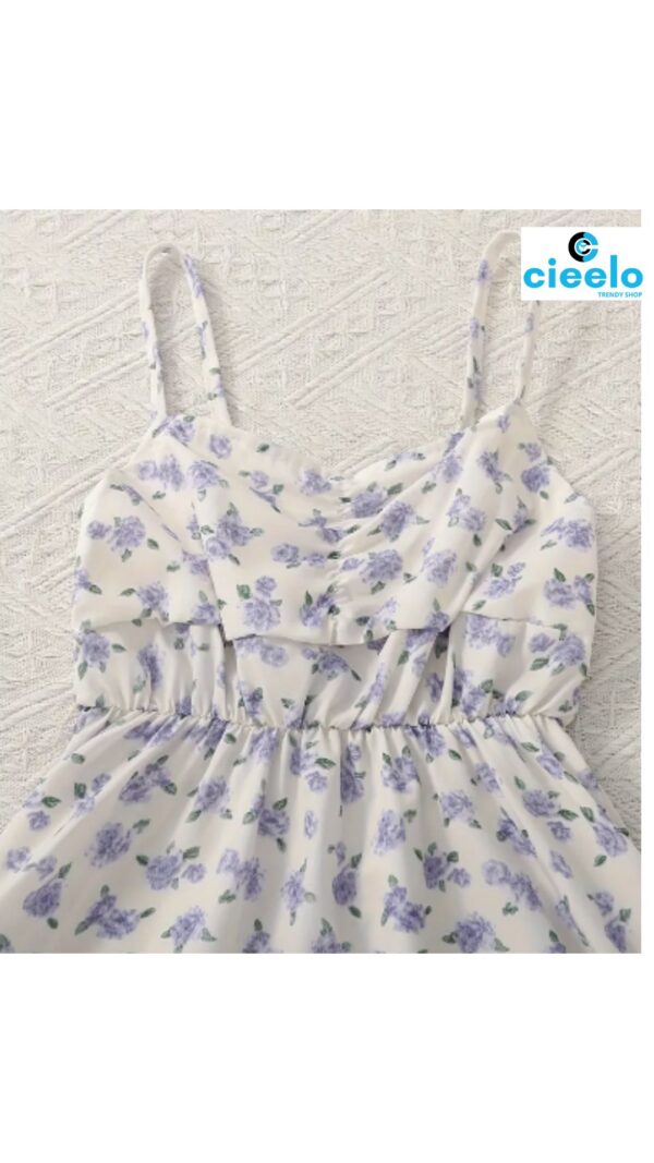 Conjunto Floral con Cárdigan – 2 Piezas para Niñas