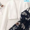 Conjunto Floral con Cárdigan – 2 Piezas para Niñas