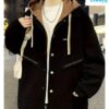 Chaqueta Preppy con Capucha y Cremallera para Hombre