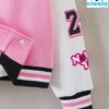 Chaqueta Varsity Rosa y Negra para Niñas – Con Parches y "DISFRUTA"