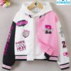 Chaqueta Varsity Rosa y Negra para Niñas – Con Parches y "DISFRUTA"