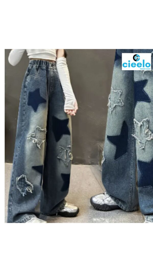 Jeans Retro Y2K – Cintura Alta & Estilo Callejero