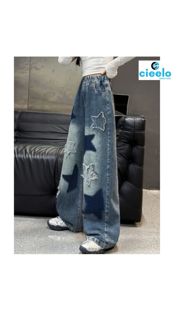 Jeans Retro Y2K – Cintura Alta & Estilo Callejero
