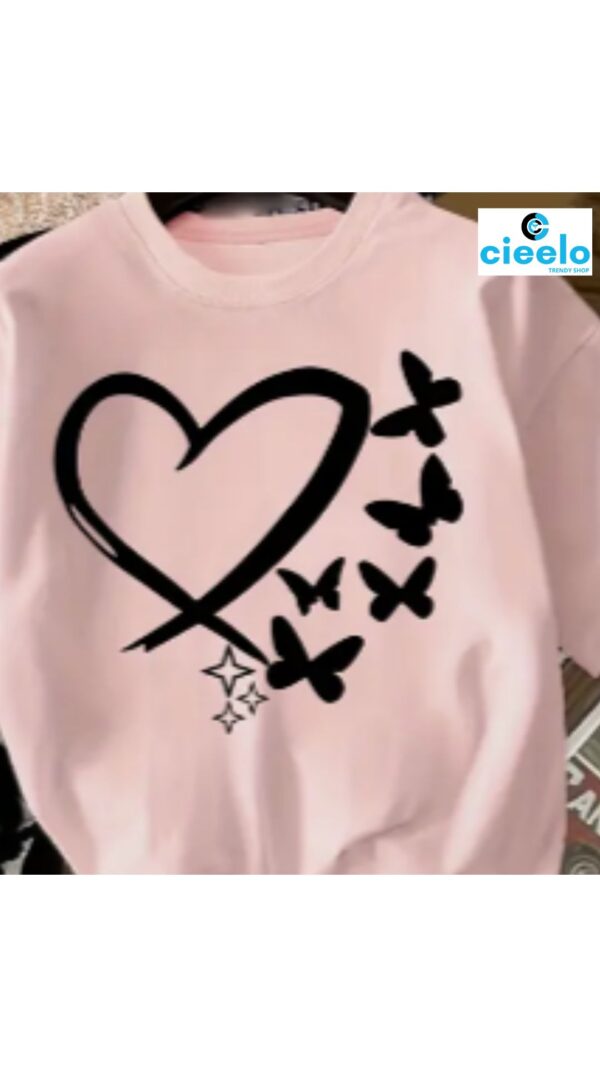 Conjunto de 3 Camisetas con Corazones – Suaves y Ligeras