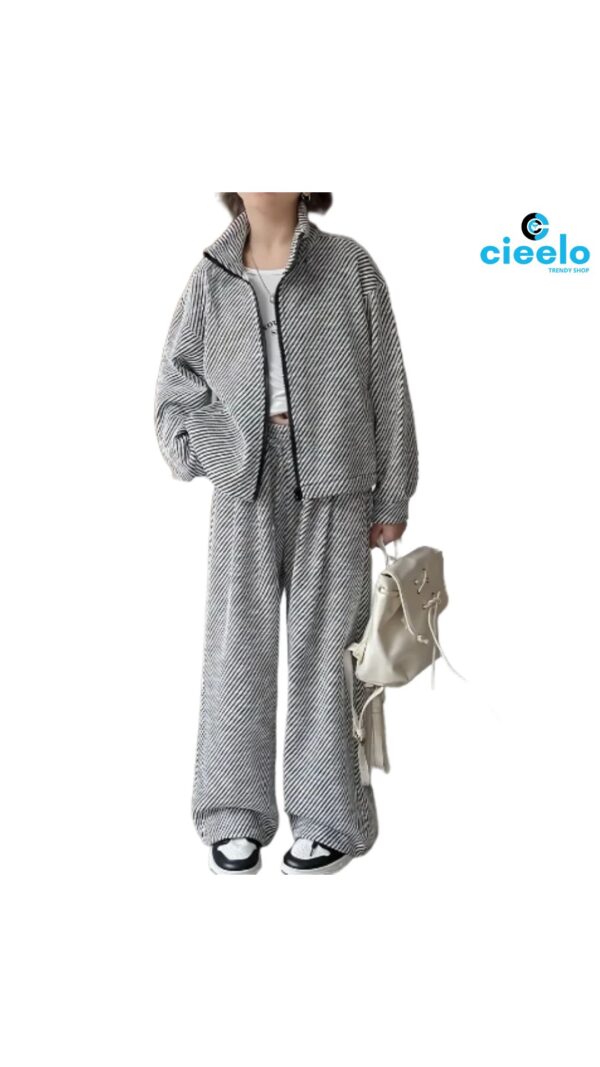 Conjunto Deportivo 2 Piezas Niñas – Chaqueta + Pantalón Rayado