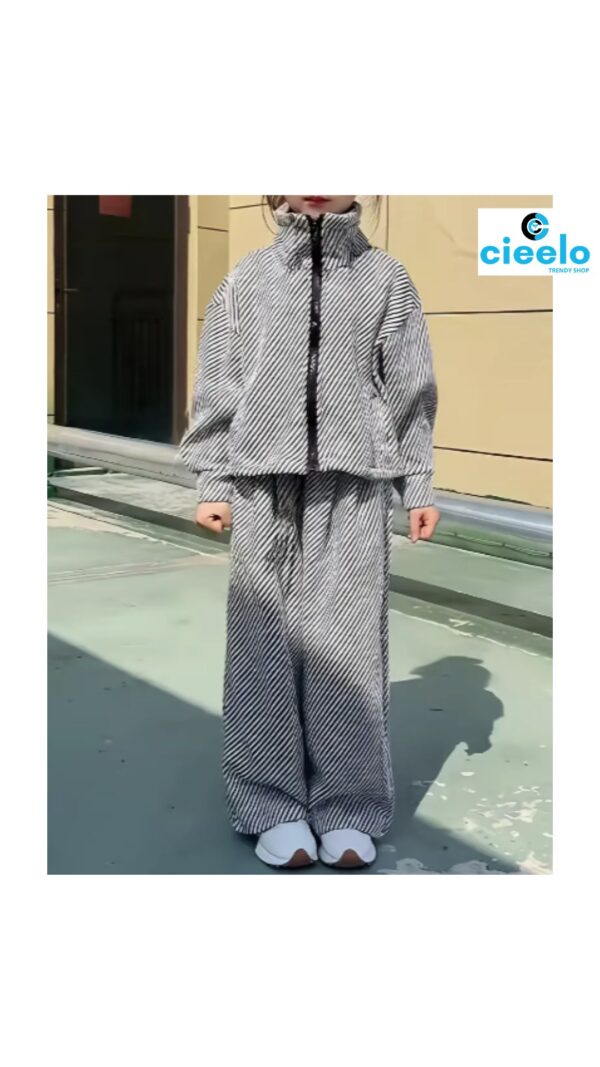 Conjunto Deportivo 2 Piezas Niñas – Chaqueta + Pantalón Rayado