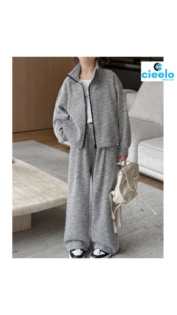 Conjunto Deportivo 2 Piezas Niñas – Chaqueta + Pantalón Rayado