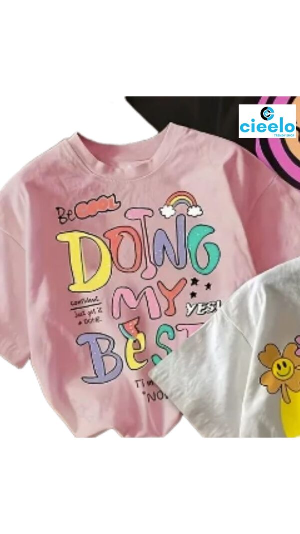 Paquete 3 Camisetas de Manga Corta con Caras Alegres – Perfectas para el Verano