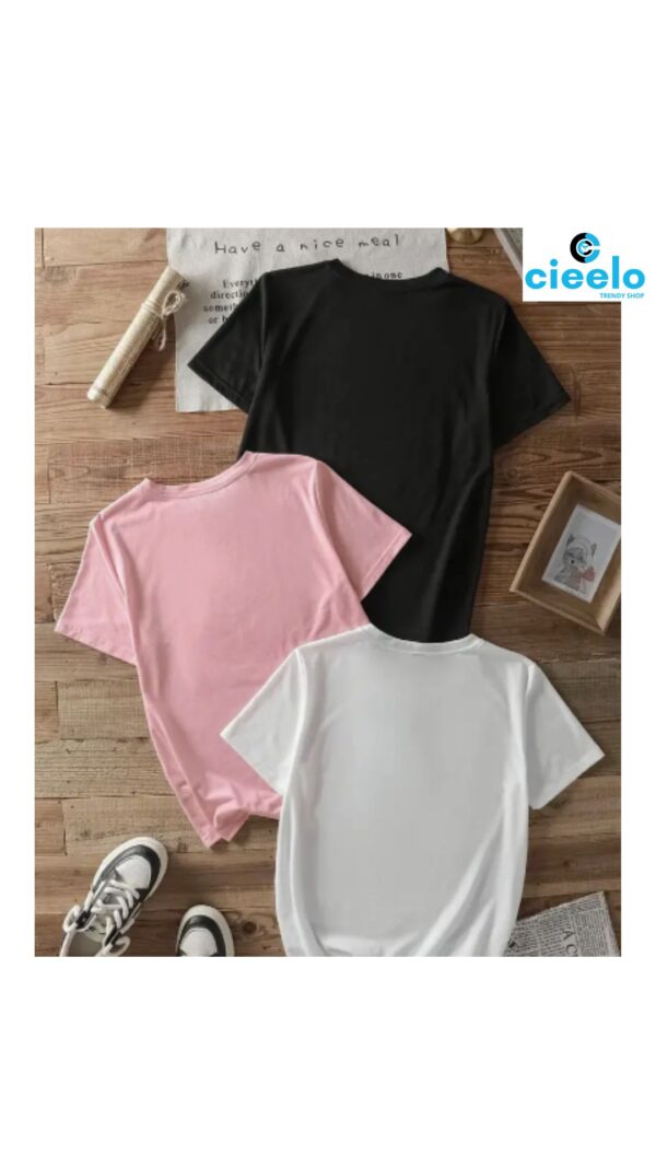 Paquete 3 Camisetas de Manga Corta con Caras Alegres – Perfectas para el Verano