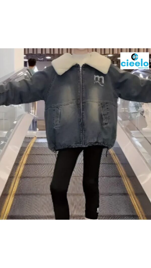Chaqueta de Mezclilla Forrada – Cálida y Moderna para Niñas