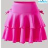 Falda negra elegante – Volumen en capas y moño chic