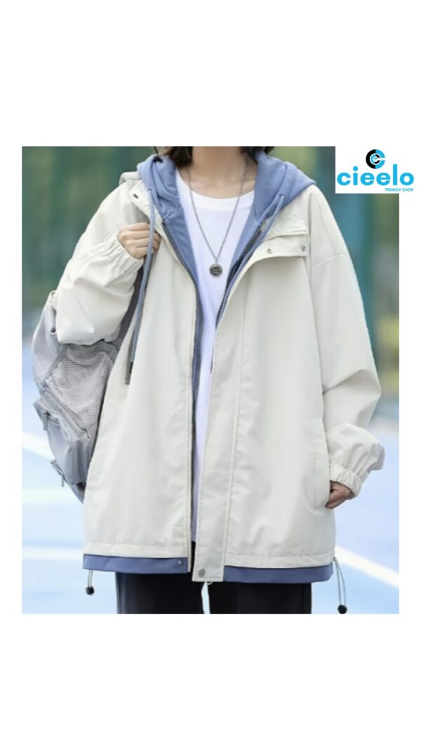Chaqueta Holgada con Capucha – Estilo Casual y Cómodo