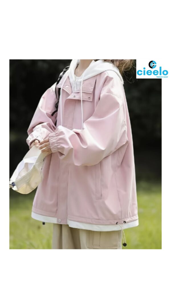 Chaqueta Holgada con Capucha – Estilo Casual y Cómodo