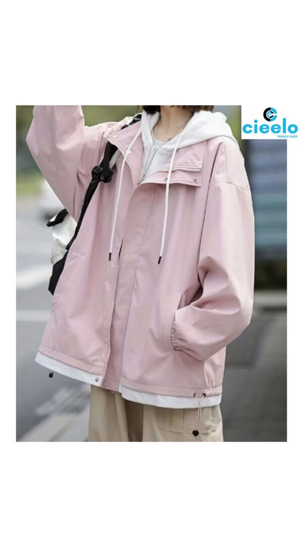 Chaqueta Holgada con Capucha – Estilo Casual y Cómodo