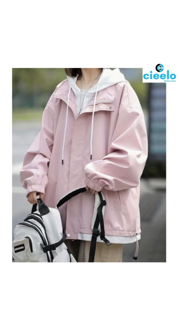 Chaqueta Holgada con Capucha – Estilo Casual y Cómodo