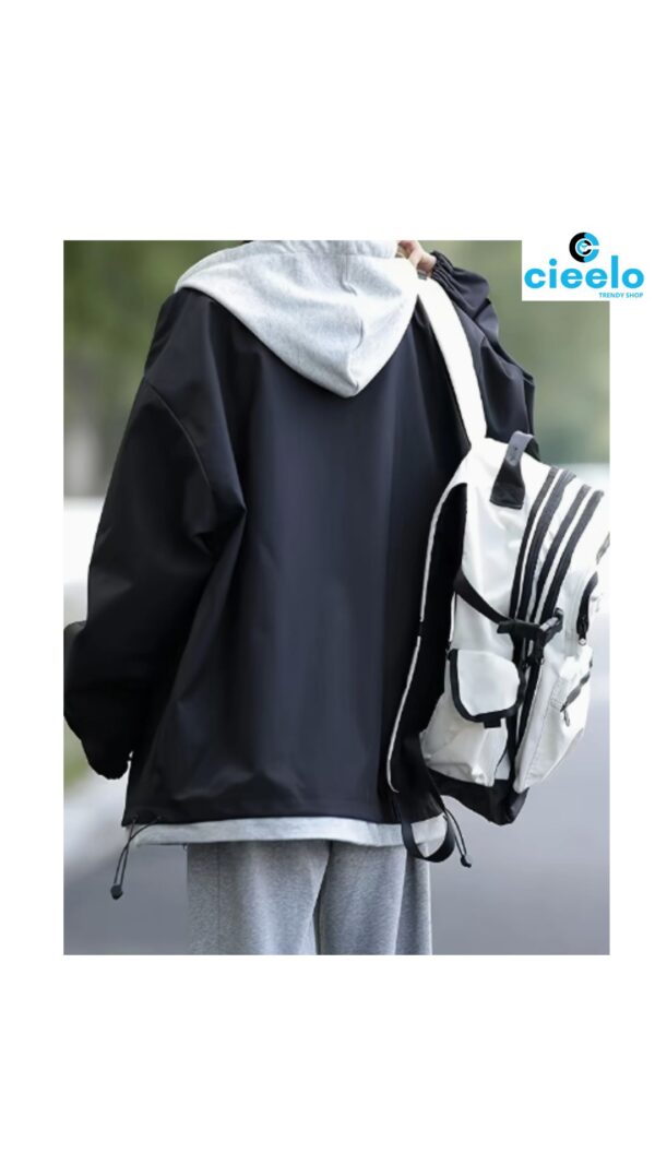 Chaqueta Holgada con Capucha – Estilo Casual y Cómodo