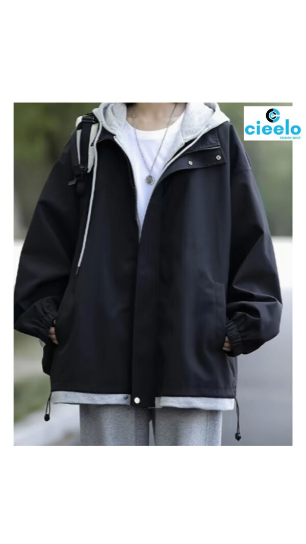 Chaqueta Holgada con Capucha – Estilo Casual y Cómodo