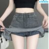 Mini Falda de Mezclilla con Volantes – Estilo Elegante y Bajo Asimétrico