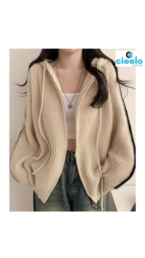 Chaqueta con capucha mujer – Color block con estilo chic