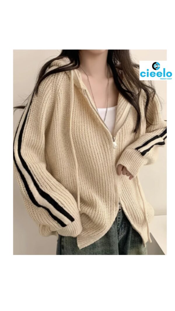 Chaqueta con capucha mujer – Color block con estilo chic