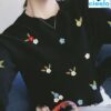 Suéter acanalado floral – Suavidad y estilo casual