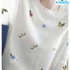 Suéter acanalado floral – Suavidad y estilo casual