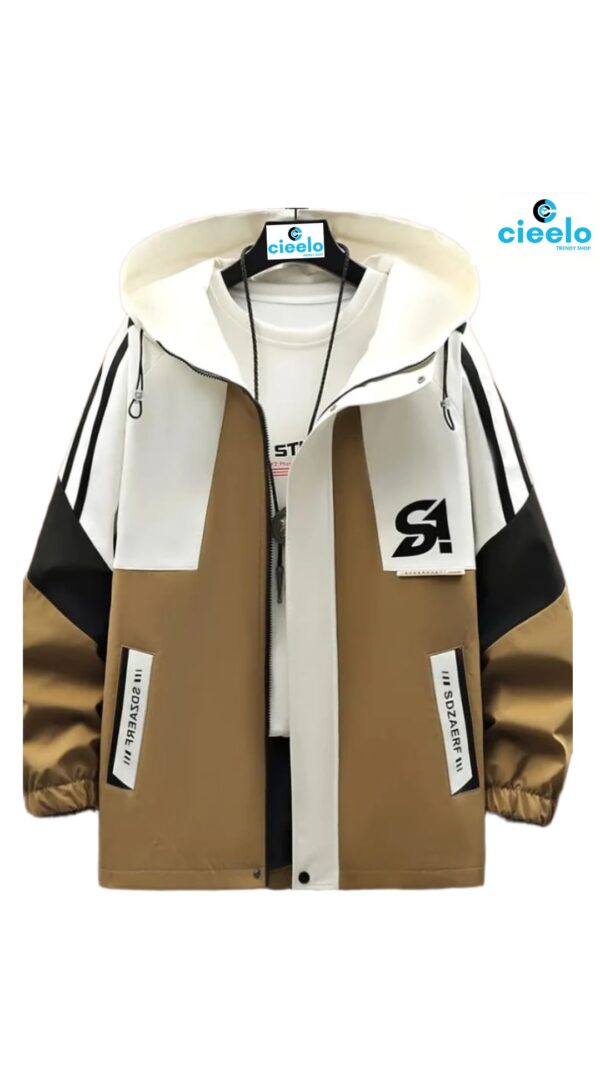 Chaqueta Ligera de Moda con Capucha para Hombre