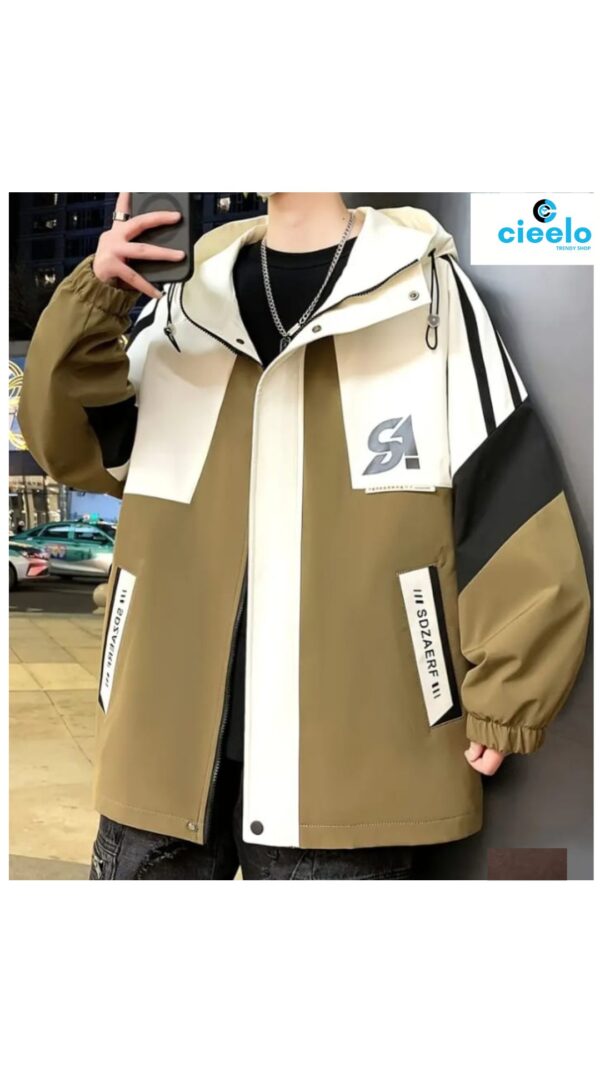Chaqueta Ligera de Moda con Capucha para Hombre