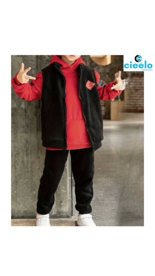 Conjunto 3 piezas para niño – ¡Abrigado, activo y con estilo!